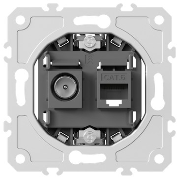 Механизм розетки RJ45/TV cat.6, ClassE-8/0-2400 МГц,  серия DB