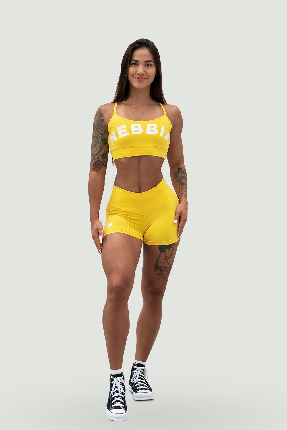 Шорты HIGH WAISTED SHORTS 5″ GYM HERO 582 Желтые