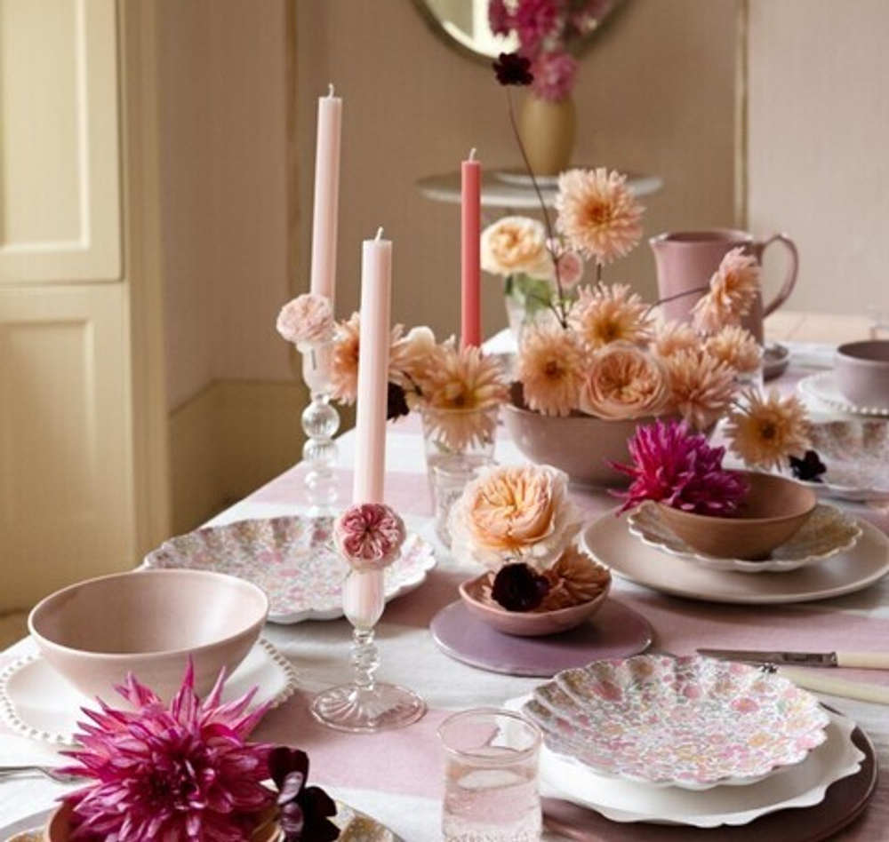 Тарелка маленькая многоразовая "Liberty of London" 1 шт. (диам. 20см) розовый принт