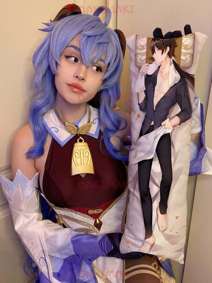 Мини дакимакура Чжун Ли из Геншин Импакт | Genshin Impact арт. M0907, 60х20 см