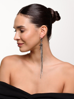 Моносерьга "Black elegant cross"