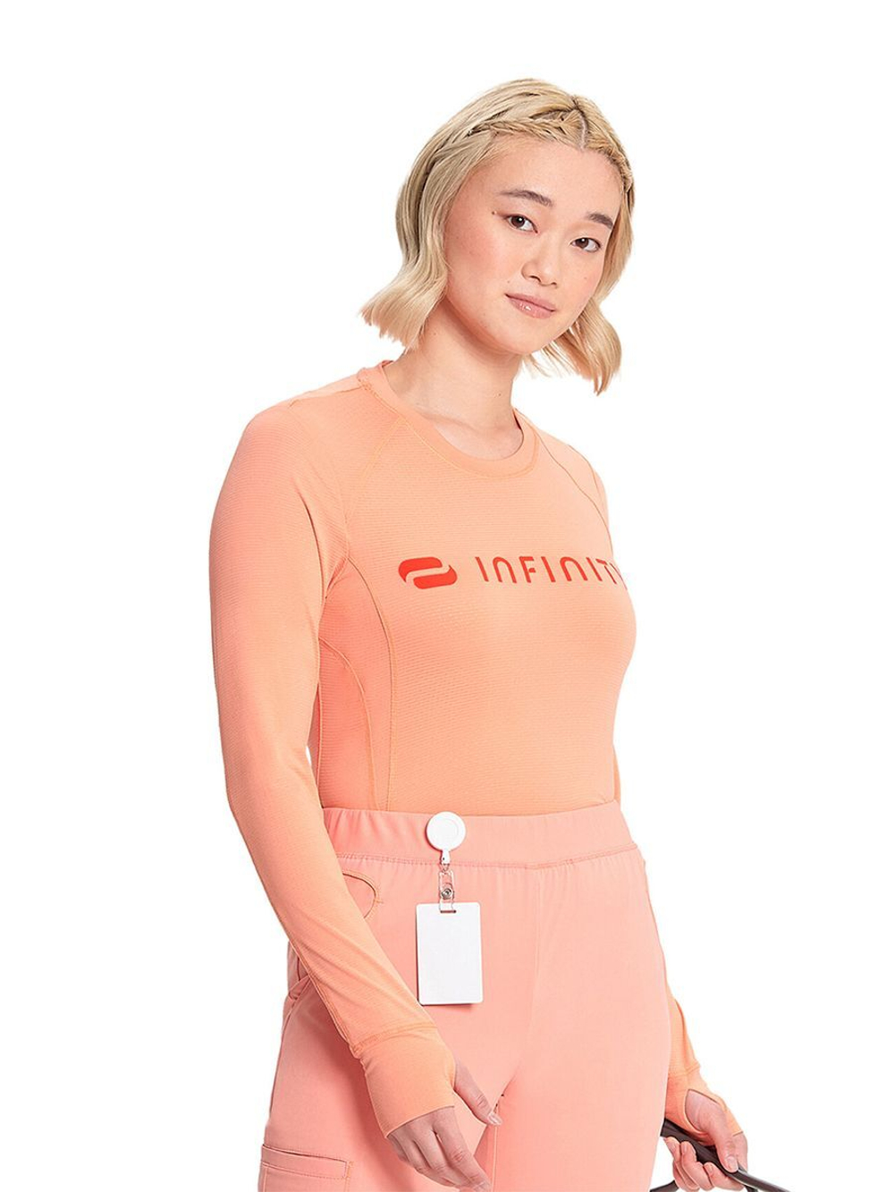 Футболка медицинская женская Cherokee IN641, коралловый, S