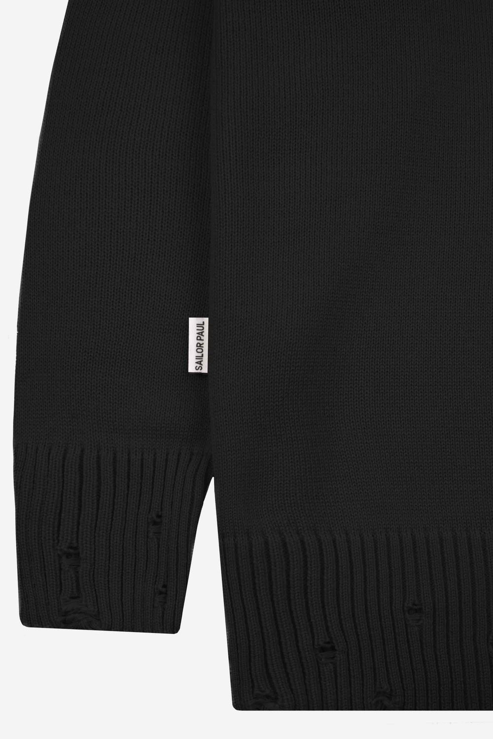 Свитер Sailor Paul Distress Sweater черный