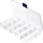 Органайзер для хранения мелочей, 15 ячеек «ИДЕЯДОМА», прозрачный, 17*10*2см (наклейка Селфи)✦