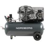 NORDBERG (NCP100/580) Компрессор поршневой с ременной передачей 380В, ресивер 100л, 580л/мин