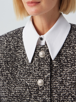 Укороченный жакет из итальянского твида серый