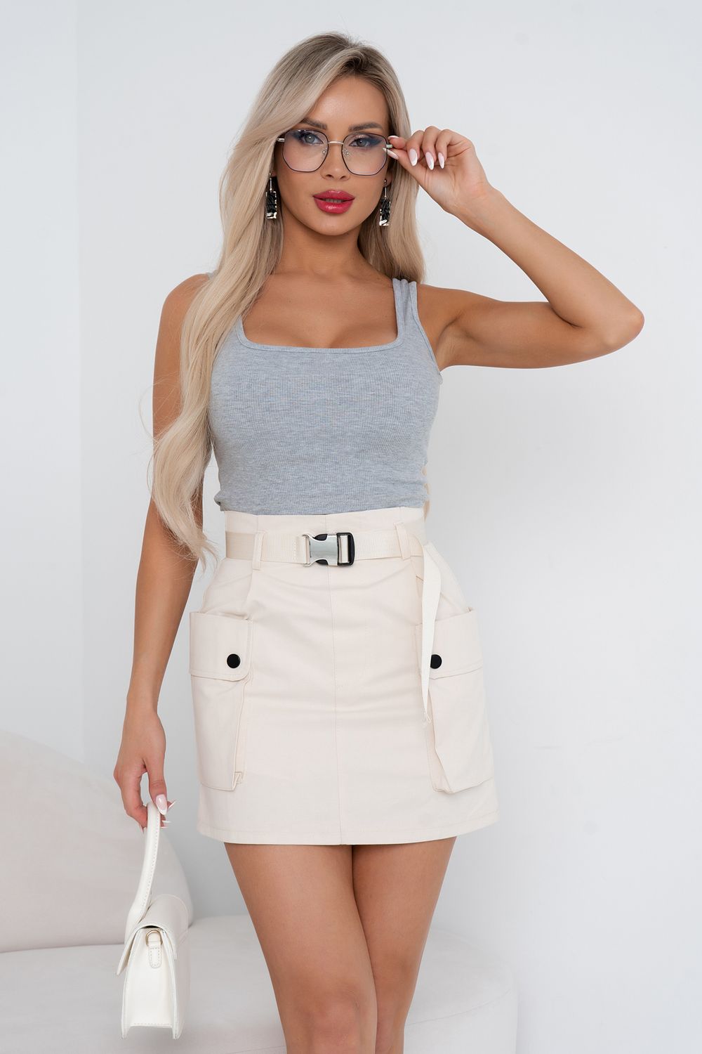 Юбка-карго (молочный) Юб11-16 Nikol