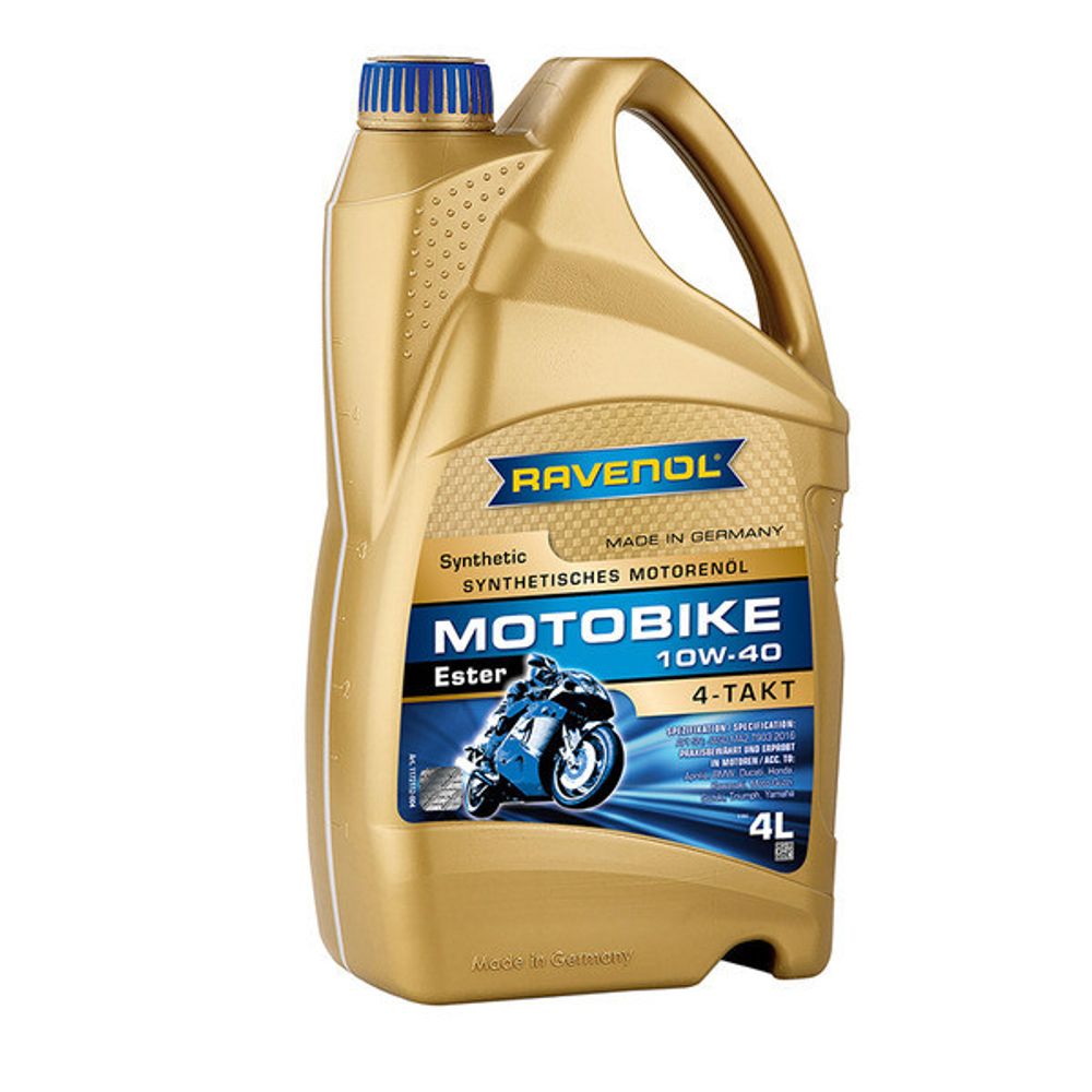 Моторное масло RAVENOL Motobike 4-T Ester SAE 10W-40 (4л)