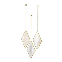 Набор зеркал Dima, матовая латунь, 3 шт.