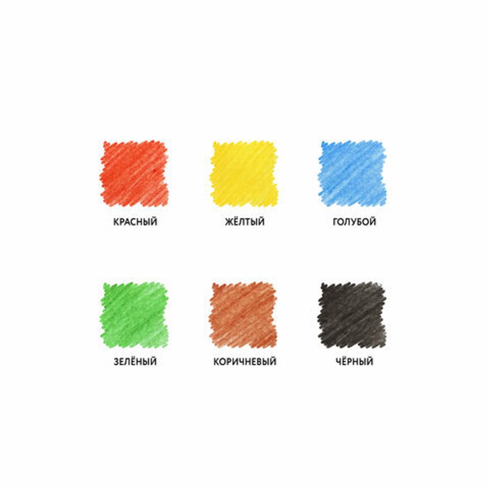 Карандаши цветные ЮНЛАНДИЯ "СЛАДКИЕ ИСТОРИИ", 6 цветов, трехгранные заточенные, 181392