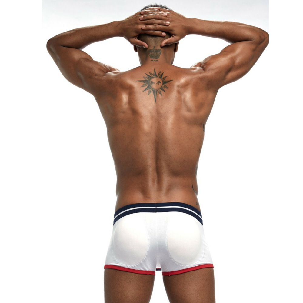 Мужские трусы боксеры белые с push up JOCKMAIL JM6038-1