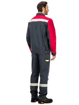 Костюм "Таль" брюки (серый/красный)