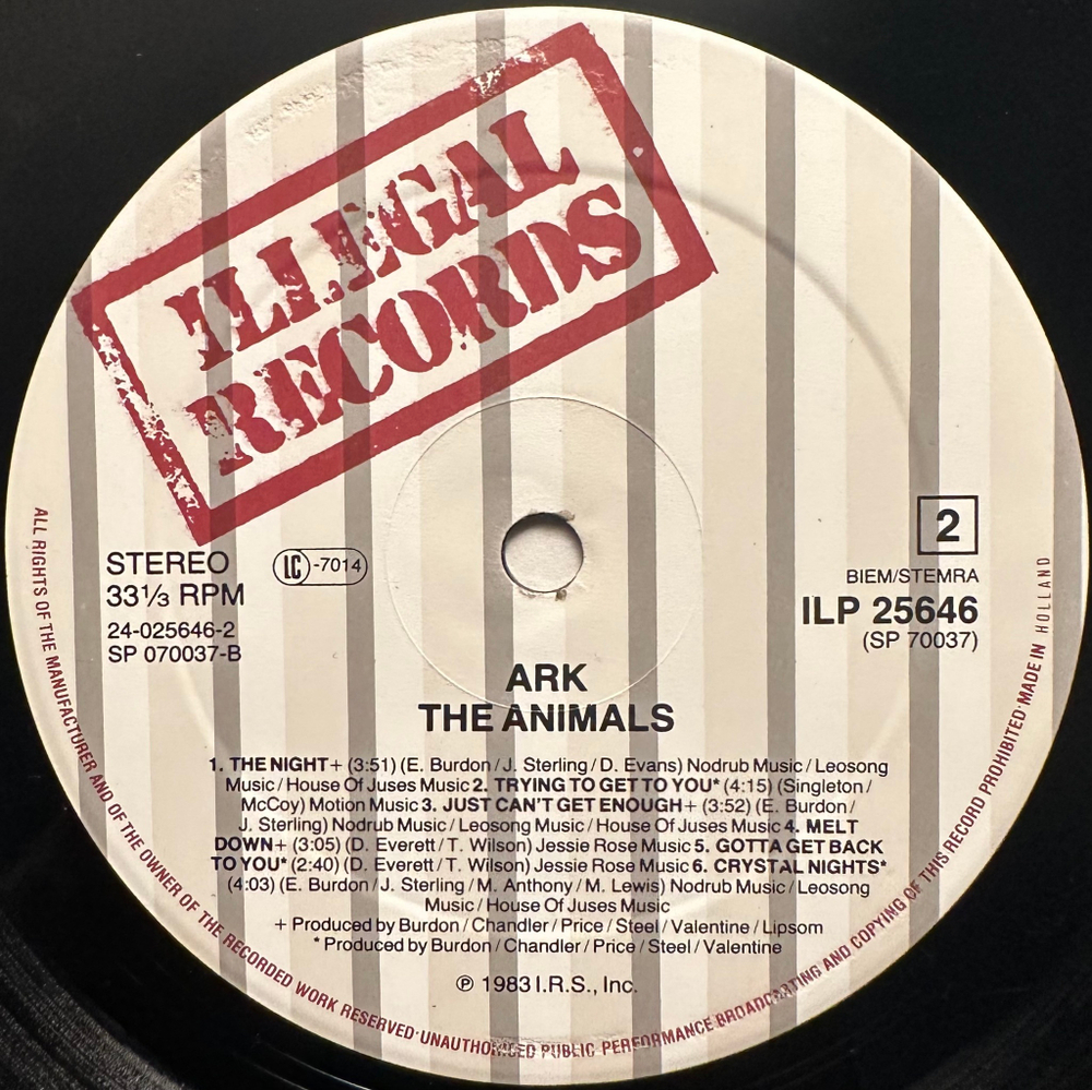 The Animals - Ark (Голландия 1983г.)