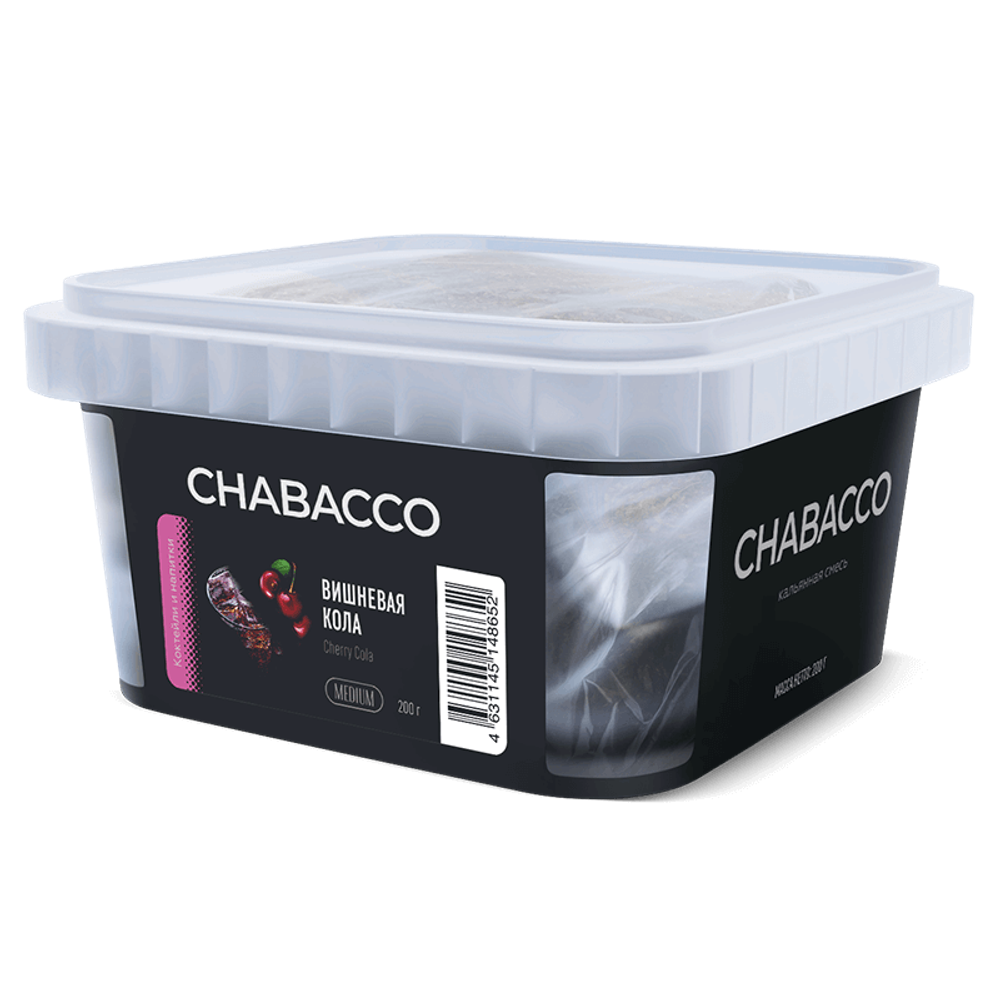Бестабачная смесь для кальяна Chabacco Medium Cherry Cola (Вишневая Кола) 200 гр.