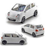 Машина пластмассовая Хэтчбек, 25см. прозрачные окна, в ассорт. KMP 020g