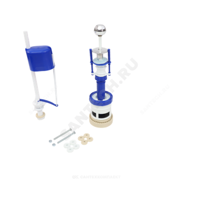 Арматура для бачка сливная/наливная 1/2" нижнее подключение шток хром РБМ АС-6.1M