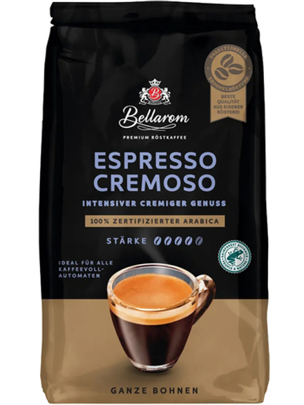 Кофе в зёрнах Bellarom Espresso Cremoso 1000 г, 100% Арабика 1 кг, немецкий кофе премиум класса