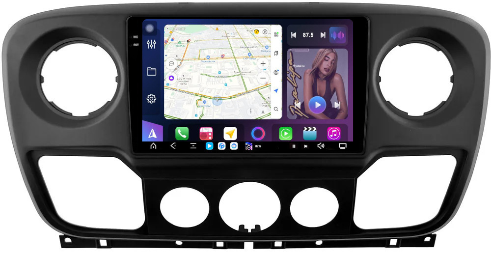 Магнитола для Renault Master 2010-2019 - FarCar GX10-9592F2 монитор 10.36" 2K QLED на Android 14, TS20, 6+128Гб, CarPlay, 4G SIM-слот