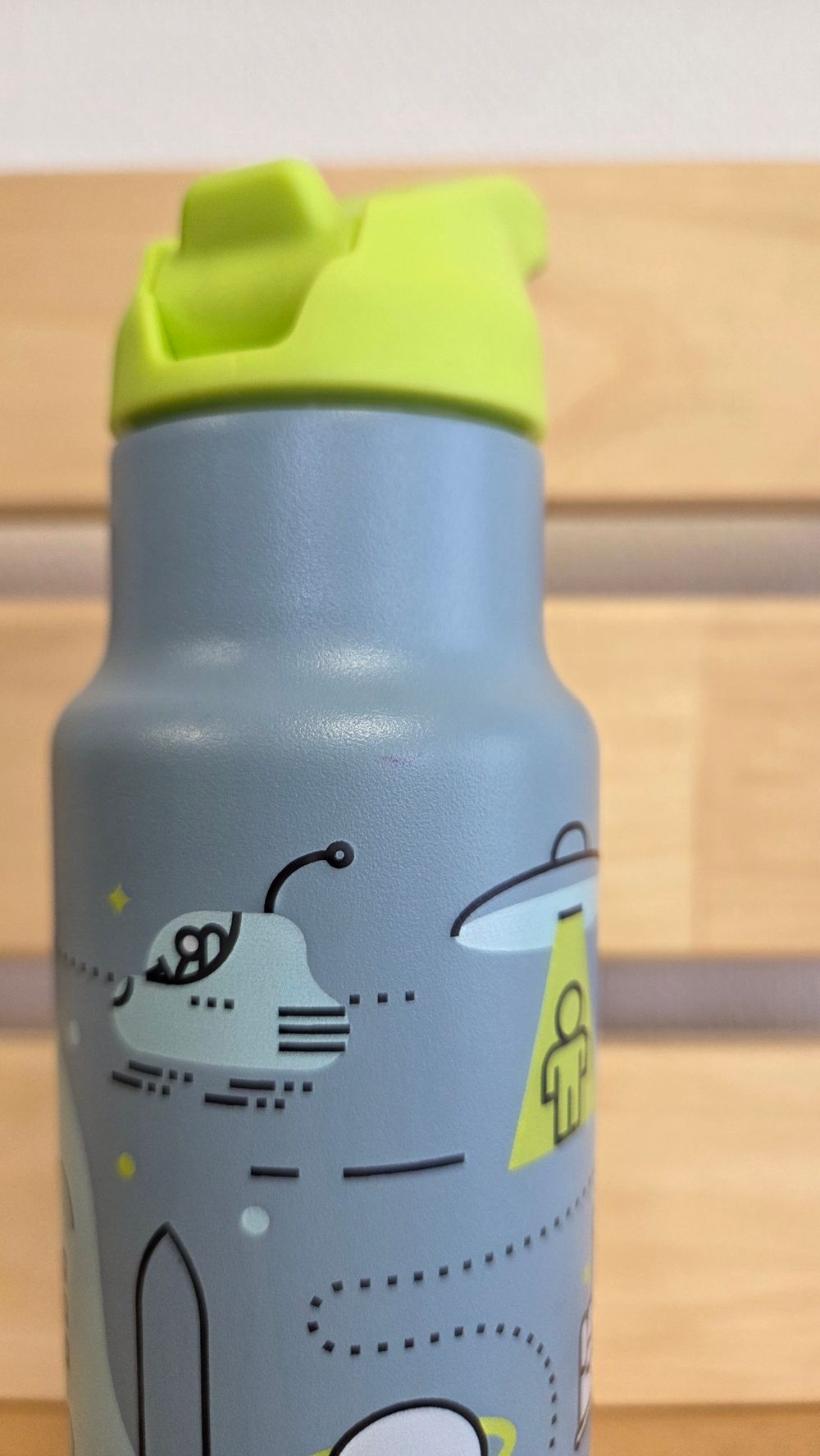Детская термобутылка Klean Kanteen Insulated Kid Classic Flip Sport 12oz (355 мл) Launch Plan (витринный образец, потертости)