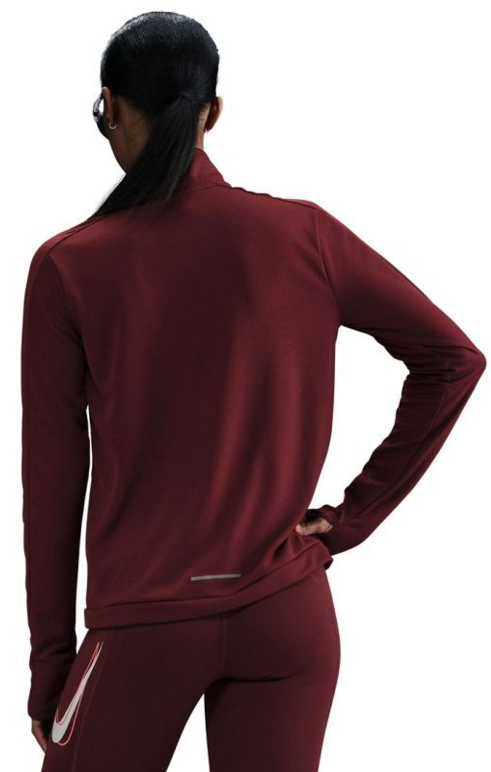 Женская теннисная футболка с длинным рукавом Nike Dri-Fit Pacer 1/4-Zip