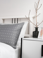 UTOPIA 2 Наволочки, сатин серый в точку