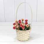 Корзина 13х9,5/28 см "Береста" с ручкой (Белый)