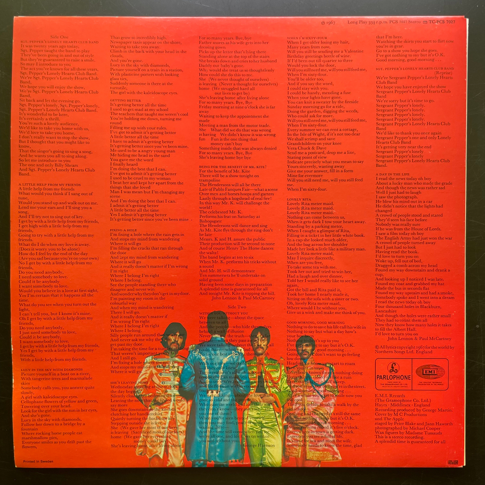 The Beatles ‎– Sgt. Pepper's Lonely Hearts Club Band (Швеция)