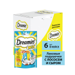 Лакомство Лосось и сыр, 60г для кошек Dreamies Микс