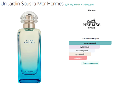 Un Jardin Sous la Mer Hermès (duty free парфюмерия)