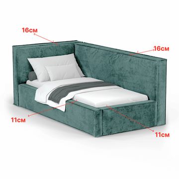 Кровать Bever ЛЕВАЯ 140 с  ортопедическим основанием без ПМ - Nebby 244