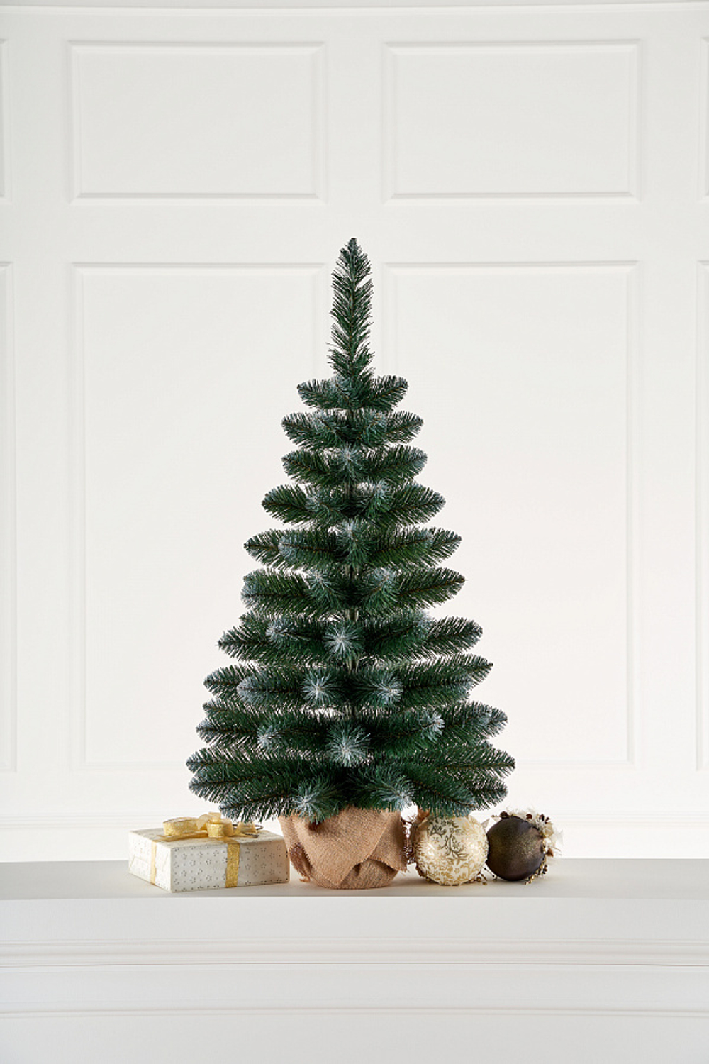 Ель настольная Канадская 0,9 м пенек + мешковина Пленка ПВХ МаксКристмас