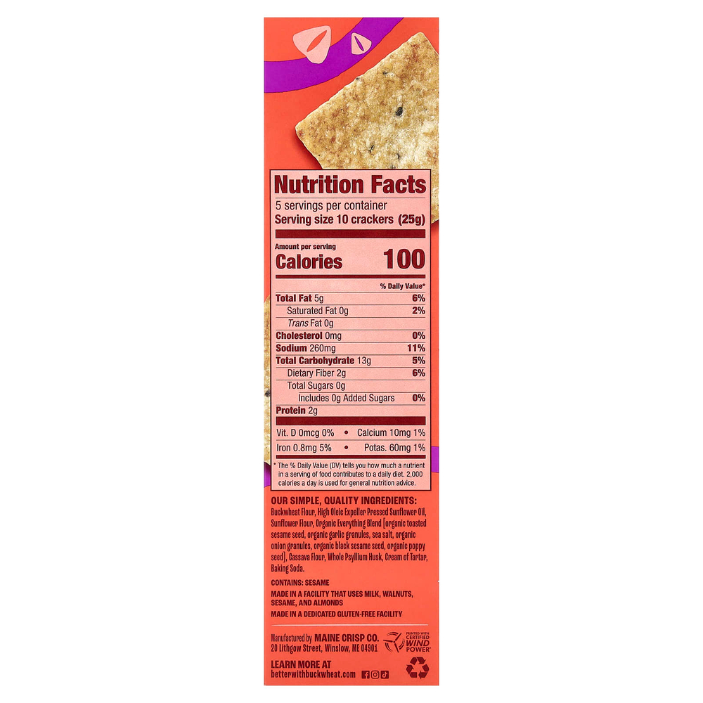 Better with Buckwheat, Гречневые крекеры, все, 120 г (4,25 унции)
