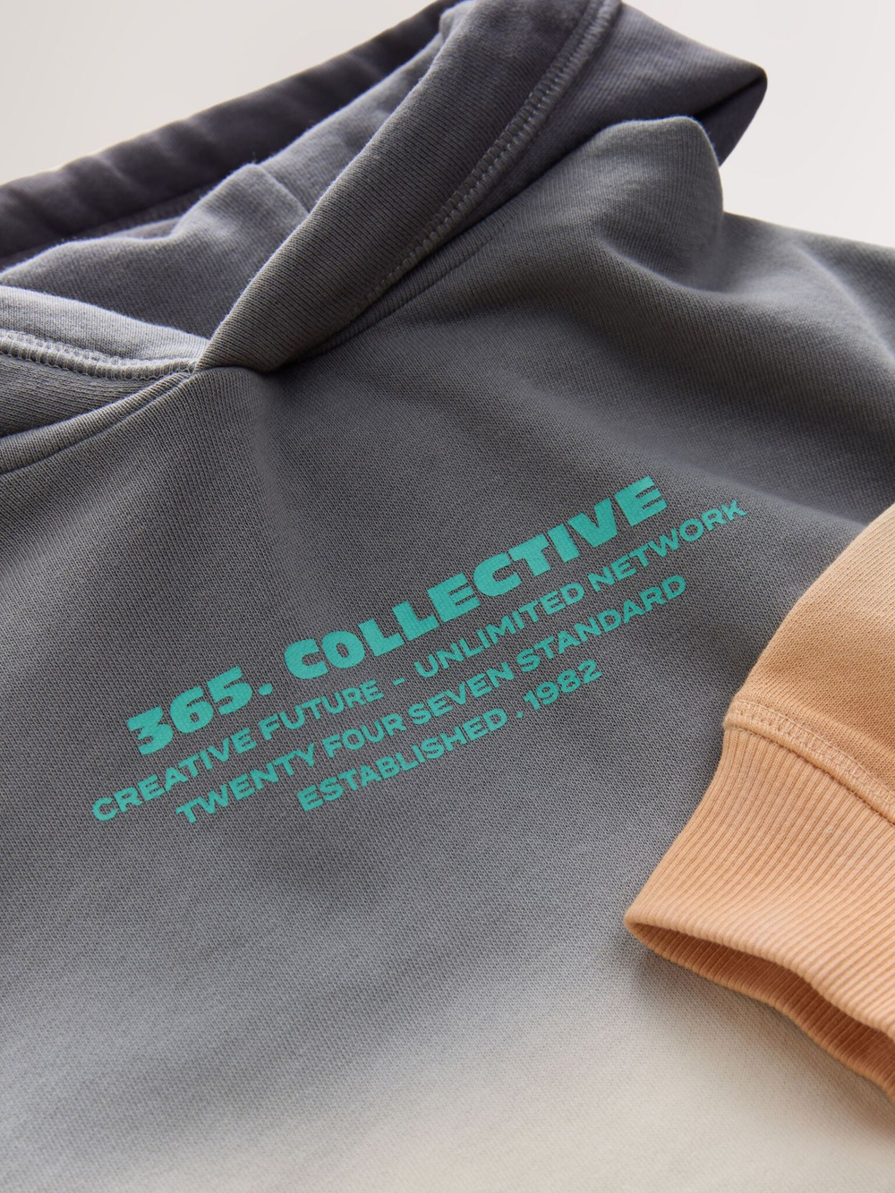 Толстовка с капюшоном для мальчика Next E98-378, Серый, Молочный