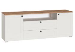 Модульная гостиная Опра белый шагрень / дуб золотой craft комплектация 2