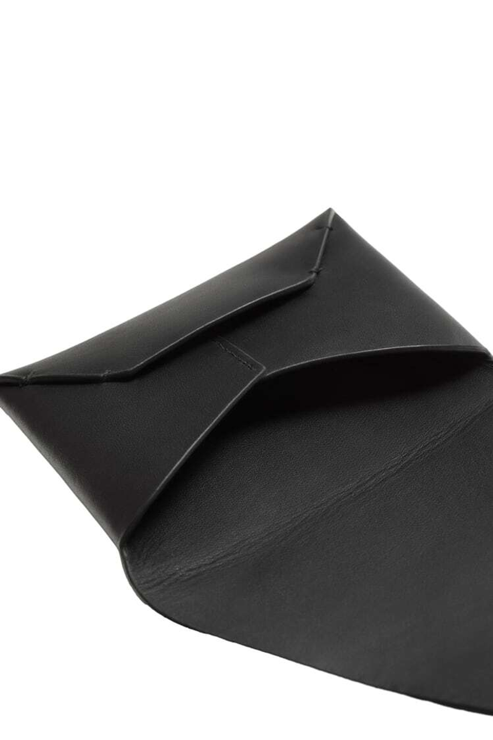 ZARA КОЖАНЫЙ ДЕРЖАТЕЛЬ ДЛЯ КАРТ С КРЫШКОЙ, ЧЕРНЫЙ