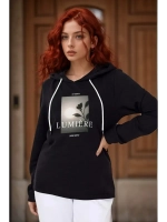 футболка с длинным рукавом лонгслив с капюшоном