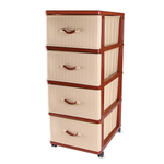 Комод 4-х секционный "Панельный", черно-белый