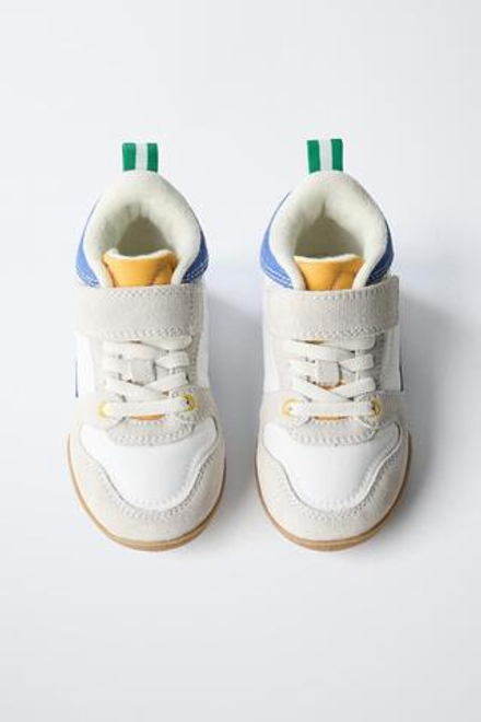 ZARA СПОРТИВНЫЕ КРОССОВКИ В СТИЛЕ РЕТРО, СИНИЙ