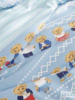 Постельное белье Сказка "Мишки/Лагуна" евро Наволочка 50х70 см 2 шт Простынь на резинке 180х200 см Пододеяльник 200х215 см, перкаль