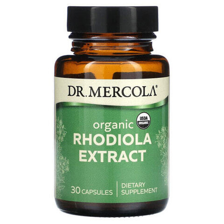 Растительные экстракты и настойки Dr. Mercola, Органический экстракт родиолы, 30 капсул
