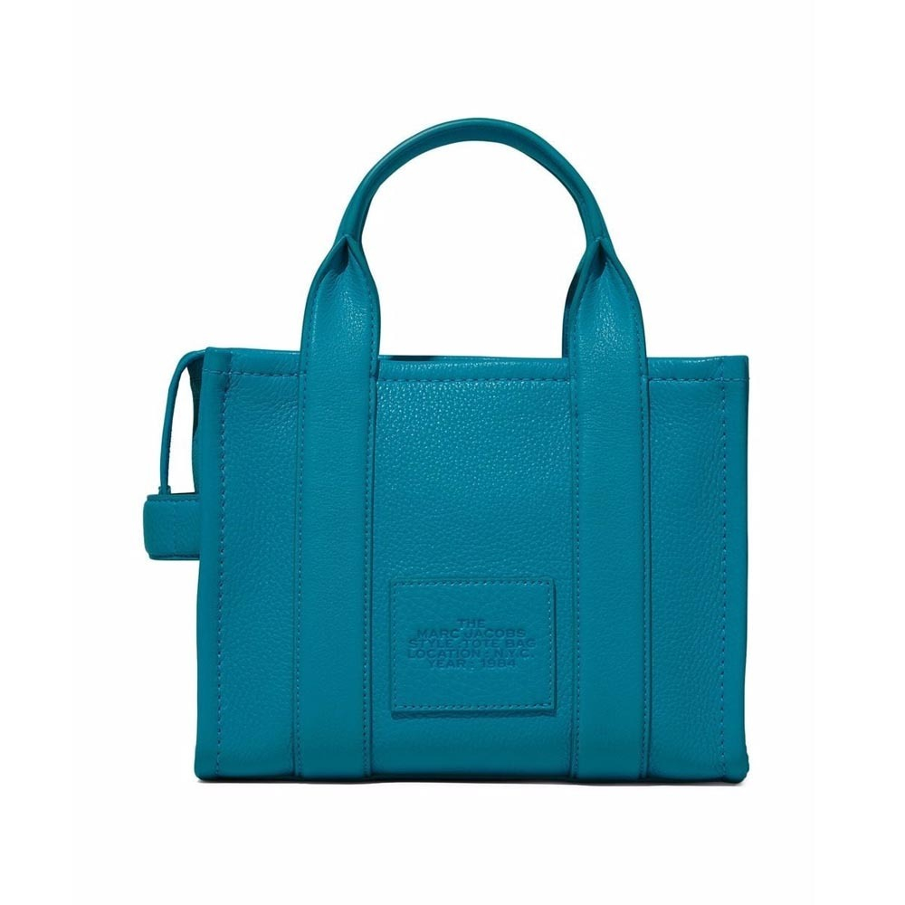 СУМКА MARC JACOBS THE LEATHER SMALL TOTE BAG BLUE SHADOW