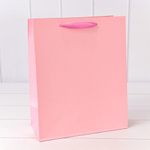 Пакет подарочный 26х32х12см (Розовый, Крафт)