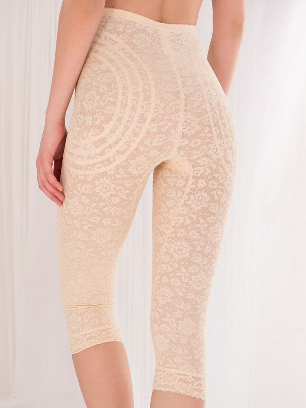 Корсетные штаны-капри очень сильной степени коррекции (Размер: L) (Цвет: белый)