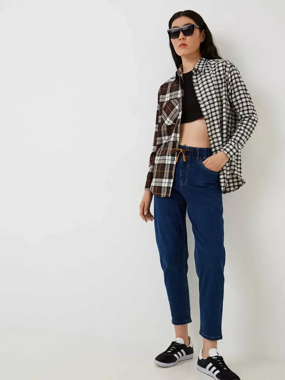 Джинсы на резинке больших размеров