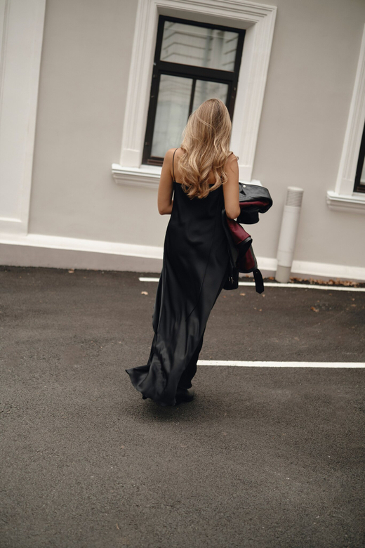 Комбине с кружевом на запах bk