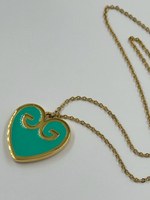 Кулон Сердце с бирюзовой эмалью Givenchy