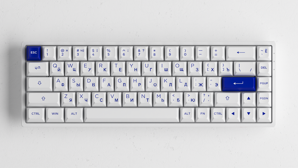 Игровая механическая клавиатура AKKO 3068B Plus White&amp;Blue CS Jelly Pink White&amp;Blue3068B