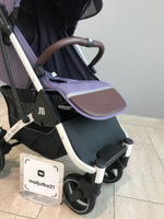 Коляска прогулочная Babalo 2024 Фиолетовый текстиль на белой раме