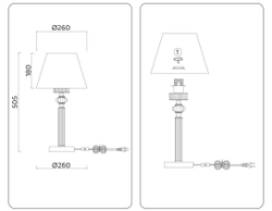 Настольная лампа Ambrella light High Light LH71007
