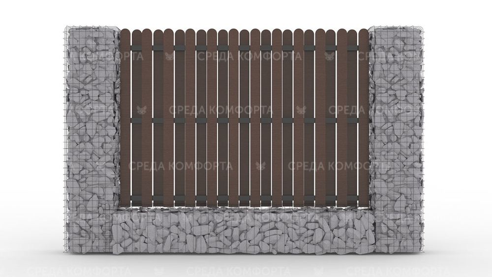 Деревянный забор ZBR0102